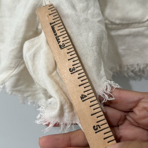 Free People Revolve Tomboy Linen Shorts Size S Color is Cream Oversized - Picture 12 of 14